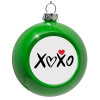 Green Christmas tree ornament bauble 8cm