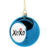 Blue Christmas tree ball ornament 8cm