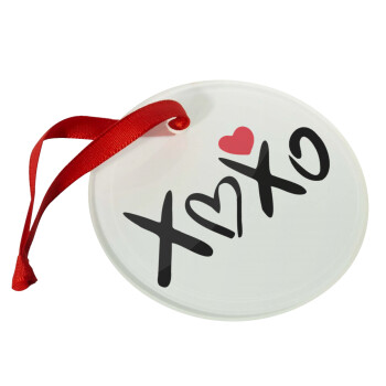 xoxo, Christmas ornament glass 9cm