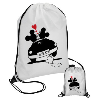 Love Car, Pouch bag with black cords (1 piece)