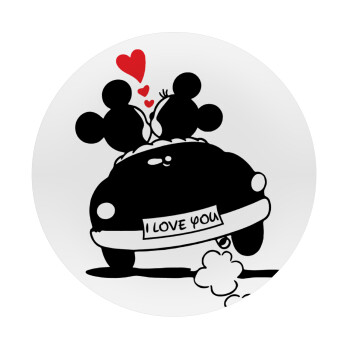 Love Car, Mousepad Round 20cm