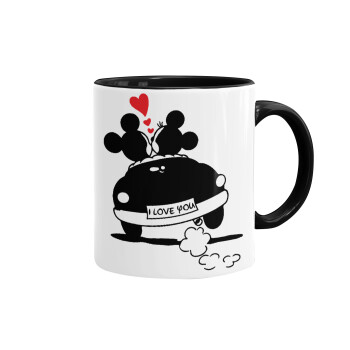Love Car, Mug colored black, ceramic, 330ml