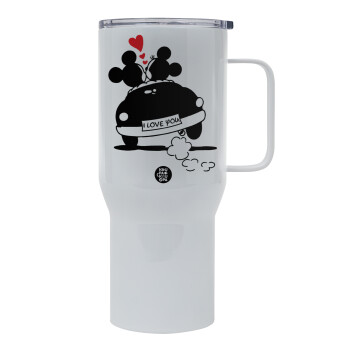 Love Car, Mega Stainless steel Tumbler with lid, double wall 750L