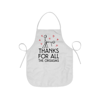 Thanks for all the orgasms, Chef Apron Short Full Length Adult (63x75cm)