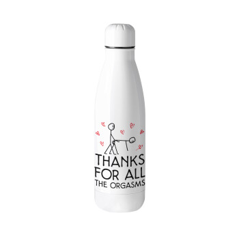 Thanks for all the orgasms, Metal mug thermos (Stainless steel), 500ml