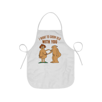 I want to grow old with you, Chef Apron Short Full Length Adult (63x75cm)