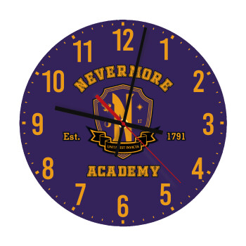 Wednesday Nevermore Academy University, Ρολόι τοίχου ξύλινο (30cm)