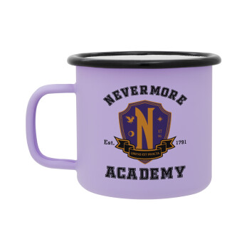 Wednesday Nevermore Academy University, Κούπα Μεταλλική εμαγιέ ΜΑΤ Light Pastel Purple 360ml