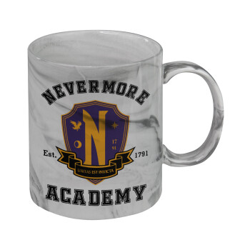 Wednesday Nevermore Academy University, Mug ceramic marble style, 330ml