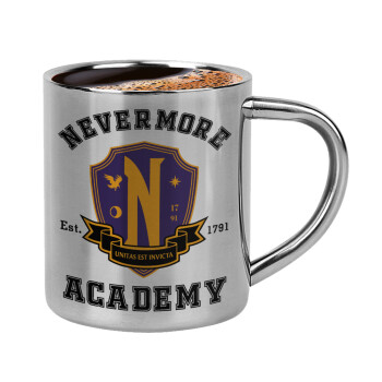 Wednesday Nevermore Academy University, Double-wall metal cup for espresso (220ml)