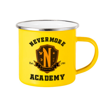 Wednesday Nevermore Academy University, Yellow Enamel Metallic Cup 360ml