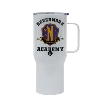 Wednesday Nevermore Academy University, Tumbler με καπάκι, διπλού τοιχώματος (θερμό) 750L