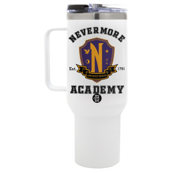 Wednesday Nevermore Academy University, Mega Stainless steel Tumbler with lid, double wall 1,2L