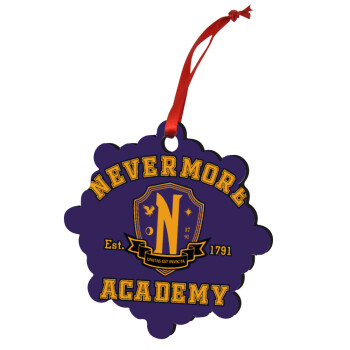 Wednesday Nevermore Academy University, Στολίδι Χριστουγεννιάτικο στολίδι snowflake ξύλινο 7.5cm