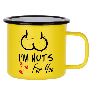 I'm Nuts for you, Κούπα Μεταλλική εμαγιέ ΜΑΤ Κίτρινη 360ml
