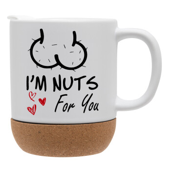 I'm Nuts for you, Ceramic coffee mug Cork (MAT), 330ml (1pcs)