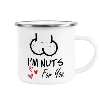I'm Nuts for you, Κούπα Μεταλλική εμαγιέ λευκη 360ml