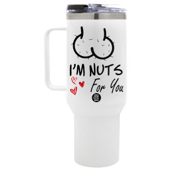 I'm Nuts for you, Mega Tumbler με καπάκι, διπλού τοιχώματος (θερμό) 1,2L