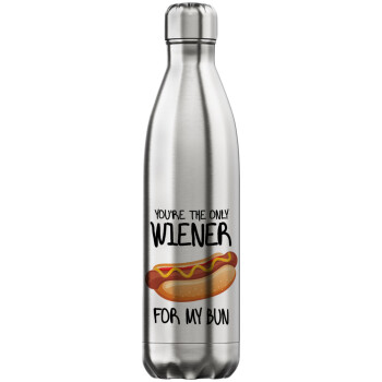 You re the only wiener for my bun, Inox (Stainless steel) hot metal mug, double wall, 750ml