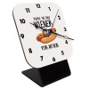 Quartz Wooden table clock with hands (10cm)