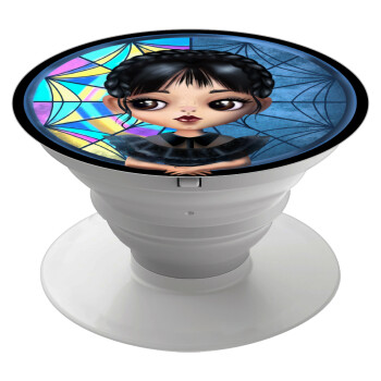 Wednesday big eyes, Phone Holders Stand  White Hand-held Mobile Phone Holder