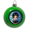 Green Christmas tree ornament bauble 8cm