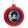 Red Christmas tree ornament bauble 8cm