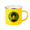 Yellow Enamel Metallic Cup 360ml