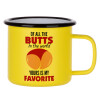 Metallic enamel MATT Yellow cup 360ml