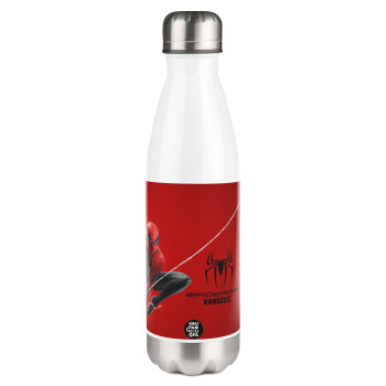 Spiderman, Metal mug thermos White (Stainless steel), double wall, 500ml