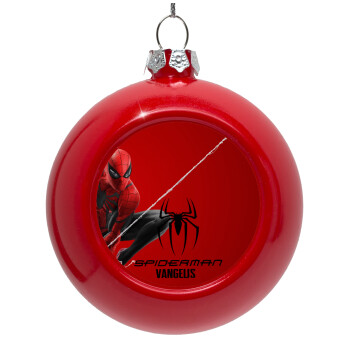 Spiderman, Red Christmas tree ornament bauble 8cm