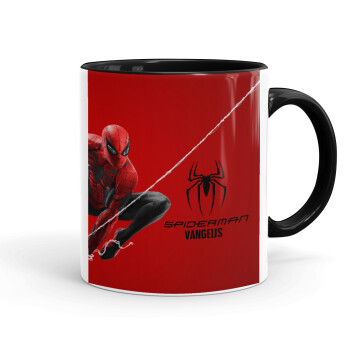 Spiderman, Mug colored black, ceramic, 330ml