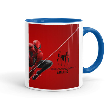 Spiderman, Mug colored blue, ceramic, 330ml