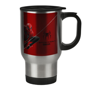 Spiderman, Stainless steel travel mug with lid, double wall 450ml