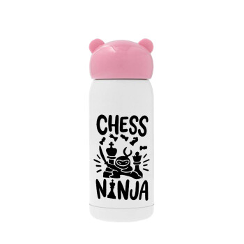 Chess ninja, Pink stainless steel thermal flask, 320ml