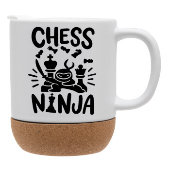 Chess ninja, Κούπα, κεραμική με βάση φελού και καπάκι (ΜΑΤ), 330ml (1 τεμάχιο)