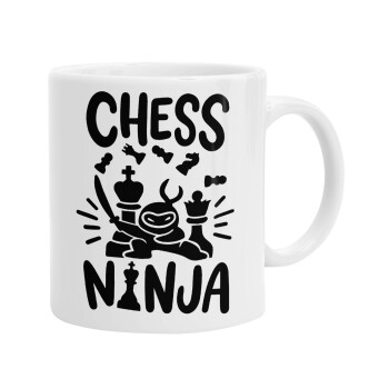 Chess ninja, Ceramic coffee mug, 330ml (1pcs)