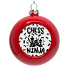 Red Christmas tree ornament bauble 8cm