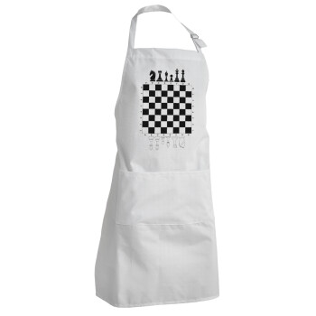 Chess, Adult Chef Apron (with sliders and 2 pockets)