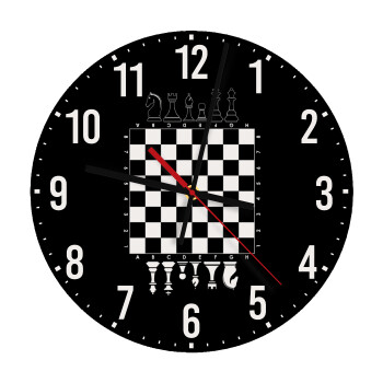 Chess, Ρολόι τοίχου ξύλινο (30cm)