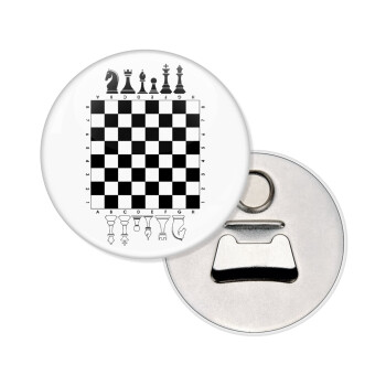 Chess, Μαγνητάκι και ανοιχτήρι μπύρας στρογγυλό διάστασης 5,9cm