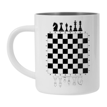 Chess, Mug Stainless steel double wall 450ml