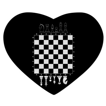 Chess, Mousepad heart 23x20cm