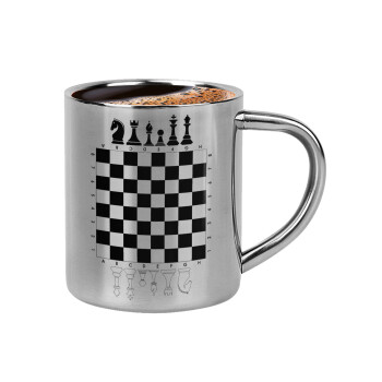 Chess, Double-wall metal cup for espresso (220ml)