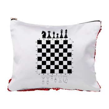 Chess, Red sequin cosmetic bag