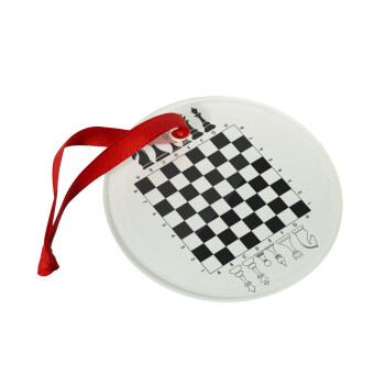 Chess, Χριστουγεννιάτικο στολίδι γυάλινο 9cm