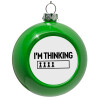 Green Christmas tree ornament bauble 8cm