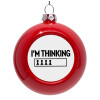 Red Christmas tree ornament bauble 8cm