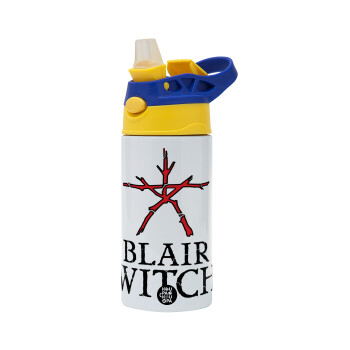 The Blair Witch Project , Children's hot water bottle, stainless steel, with safety straw, green, blue (360ml) BPA FREE