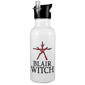 The Blair Witch Project , Παγούρι νερού Λευκό με καλαμάκι, ανοξείδωτο ατσάλι 600ml